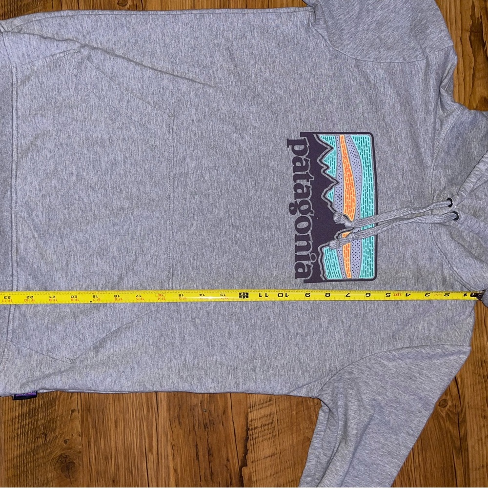 Patagonia Light Gray Men's Hoodie with Logo - Picture 6 of 6